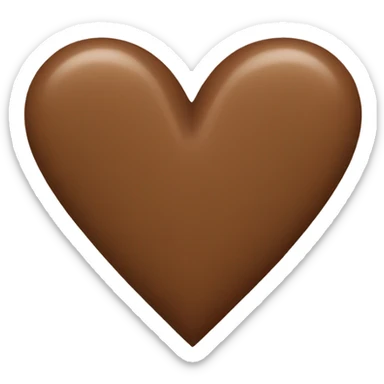 brown heart sticker