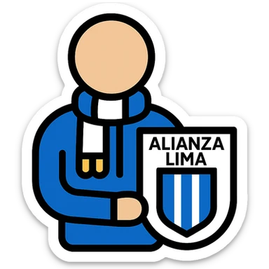 user icon representing a fan club for Alianza Lima, using the team's blue and white colors sticker