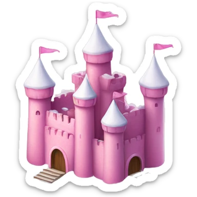  Pink snow castle sticker