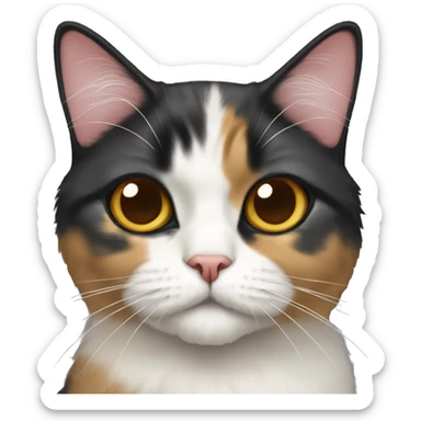 persian calico cat sticker