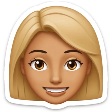 Sassy slay smile emoji with atitude  sticker