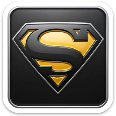 Superman Symbol Man of Steel black sticker