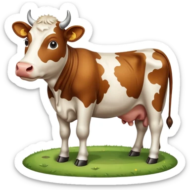A cow makes with Saturn
 sticker