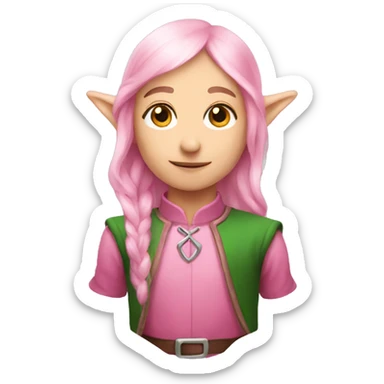 elf pink  sticker