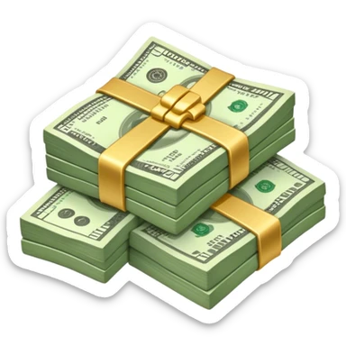 one wad of money sticker