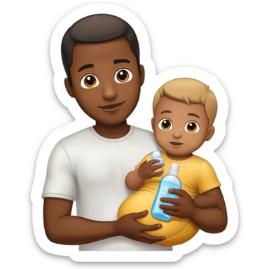 P diddy holding baby oil sticker