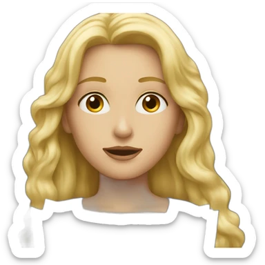 Blonde Watching à film sticker