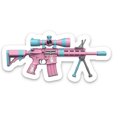easter theme sniper rifle sticker