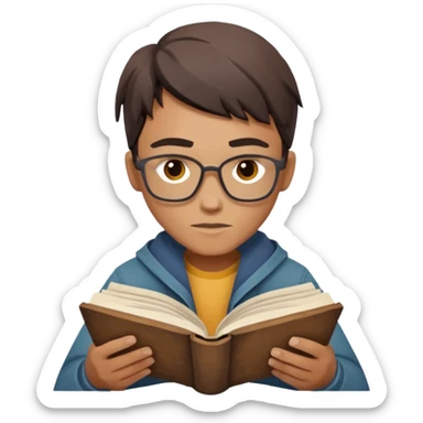 jobs book seeker low poly sticker