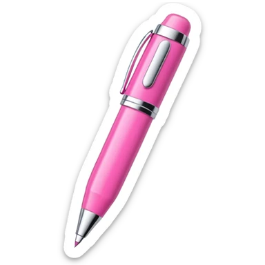 pink pen sticker