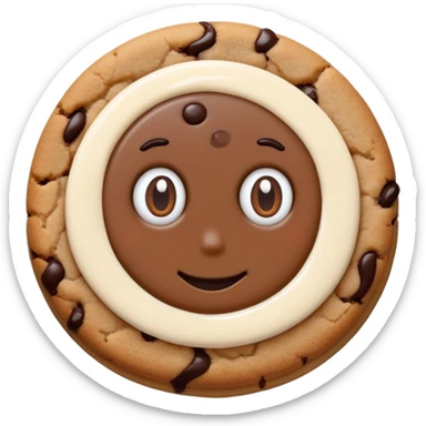 Shadow Milk Cookie with glowing eyes and a swirl of dark milk sticker