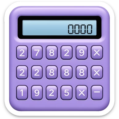 blank blueish LILAC CALCULATOR sticker