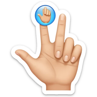 create me an emoji that is a finger pointing to watch the front of the screen so pointing at me sticker