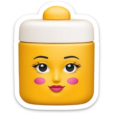 yellow makeup packaging sticker