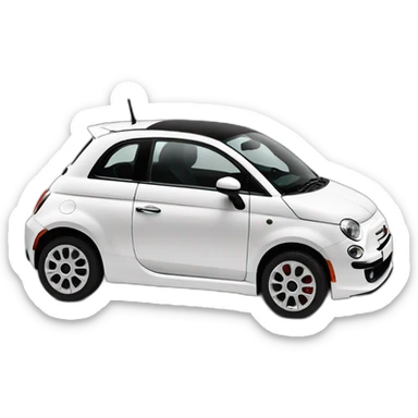 Fiat 500 2014 white sticker