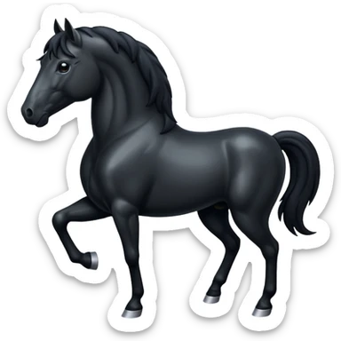 reading black horse sticker