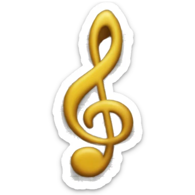 treble clef music note  sticker