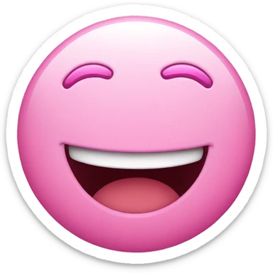 pink smiley face  sticker
