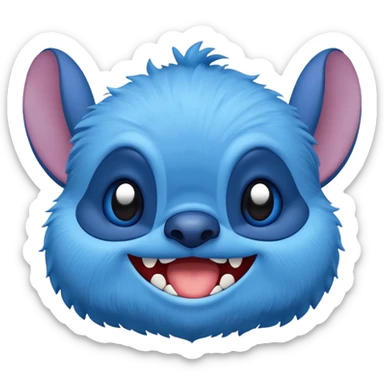 Emoji of cute stitch sticker