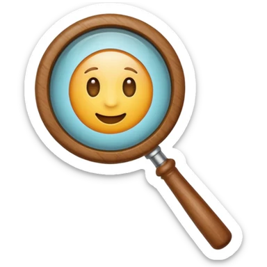 Magnifying glass emoji sticker