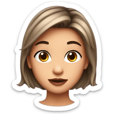 flirting pretty girl face sticker