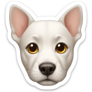 Dog with nose of cat sticker