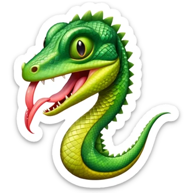 A lizard sticking its tongue out sticker