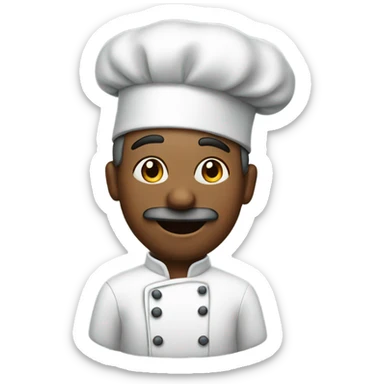 a chef blowing a kiss sticker