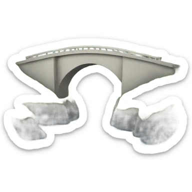 Small cement bridge  sticker