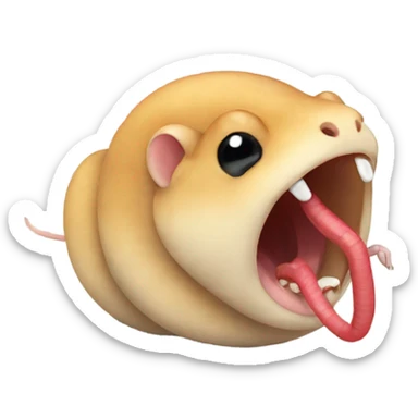 Gerbil worm sticker