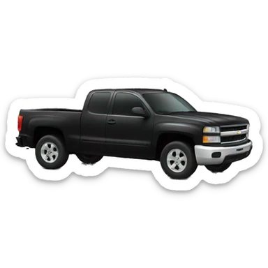 black chevy truck  sticker