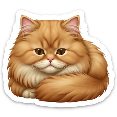 strawberry blonde persian cat sleeping sticker