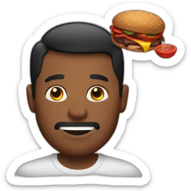 a guy obsessed with bbq sticker