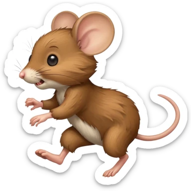 field mouse running sticker