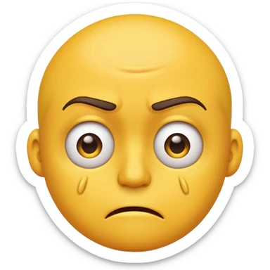 cara de emoji muy estresado sticker