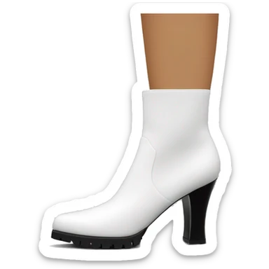 white block heel boots sticker