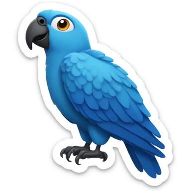 blue parrot sticker