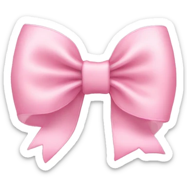 Baby pink bow sticker