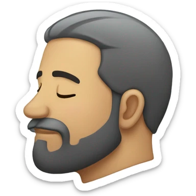 Man with beard sleeping sticker