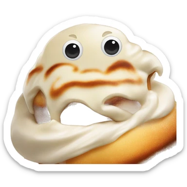 Cinnabon with cream  sticker