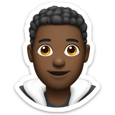 Black man with low taper fade  sticker