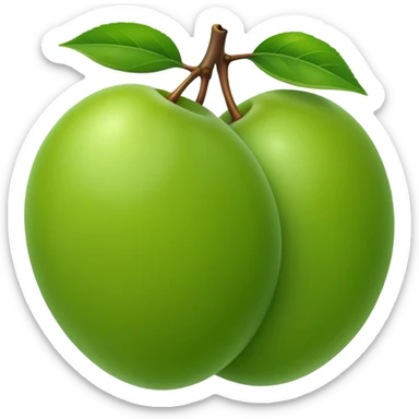 green plum sticker