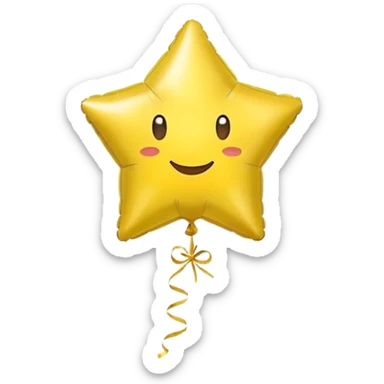 yellow star balloons sticker