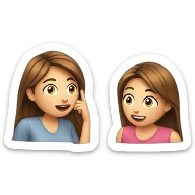 girls gossiping sticker