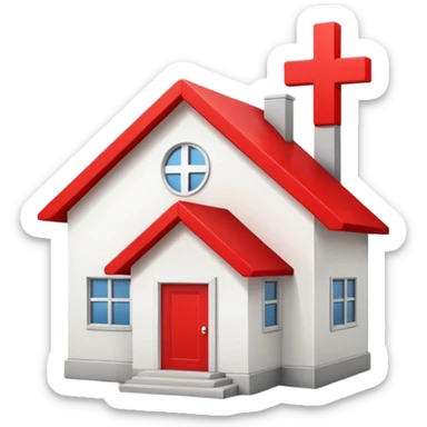 a house crossed out with a red cross sticker