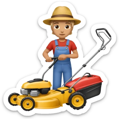 mowing the yard sticker