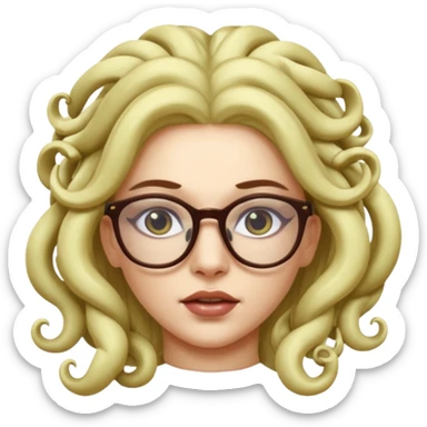 Medusa Versace with glasses  sticker