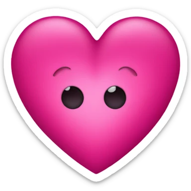 Hot pink heart sticker