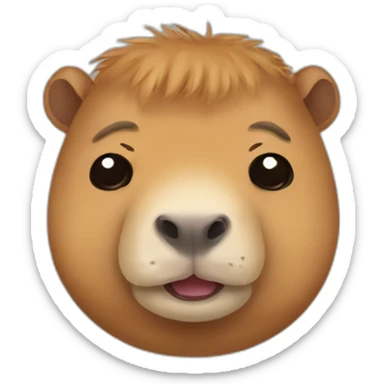 Crying chubby capybara sticker