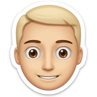 Smiling with eye bags sticker